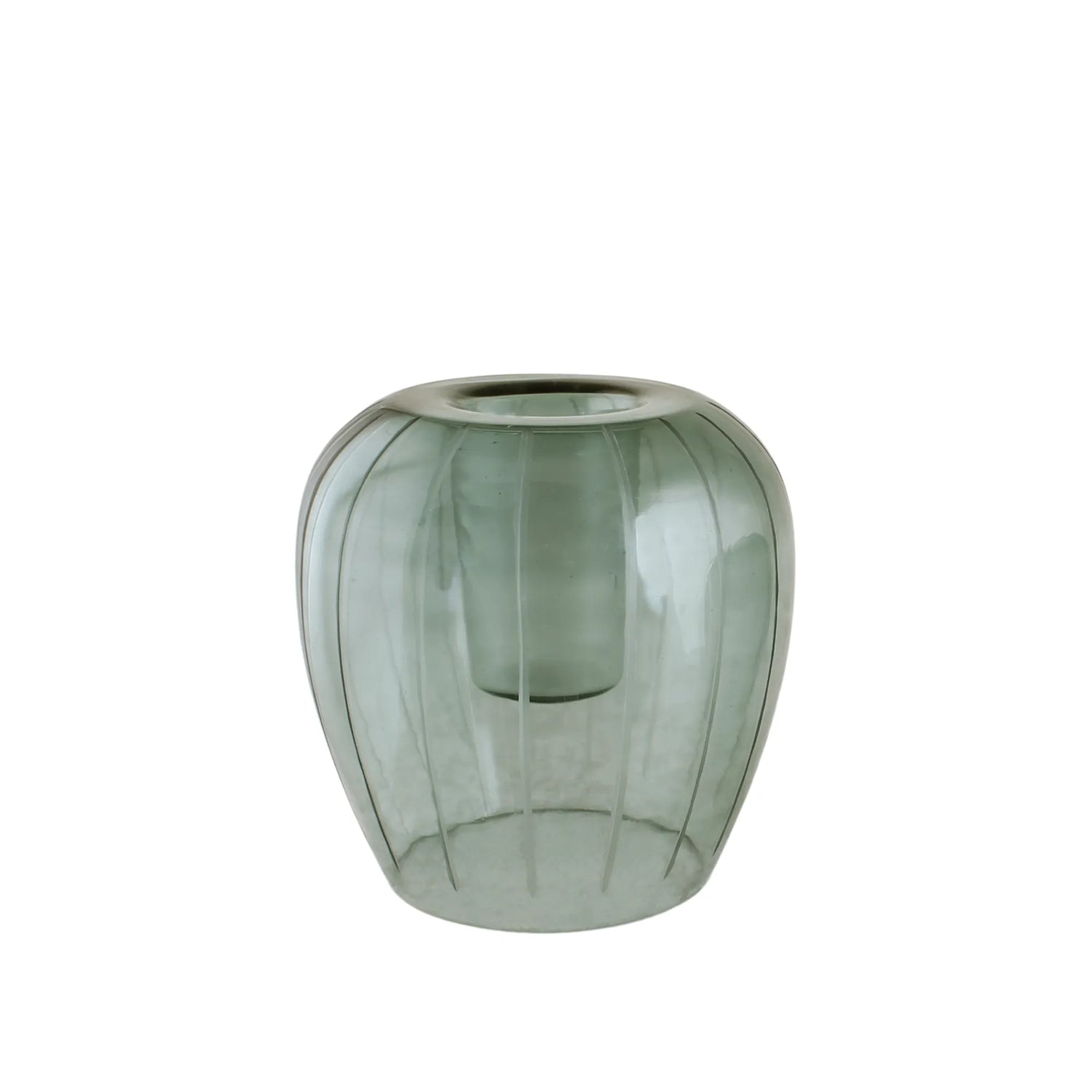 Strömshaga Kerzenhalter "Otto" Teelicht grün 17 cm
