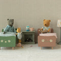 Maileg Bett aus Holz rosa handbemalt