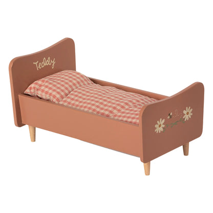 Maileg Bett aus Holz rosa handbemalt