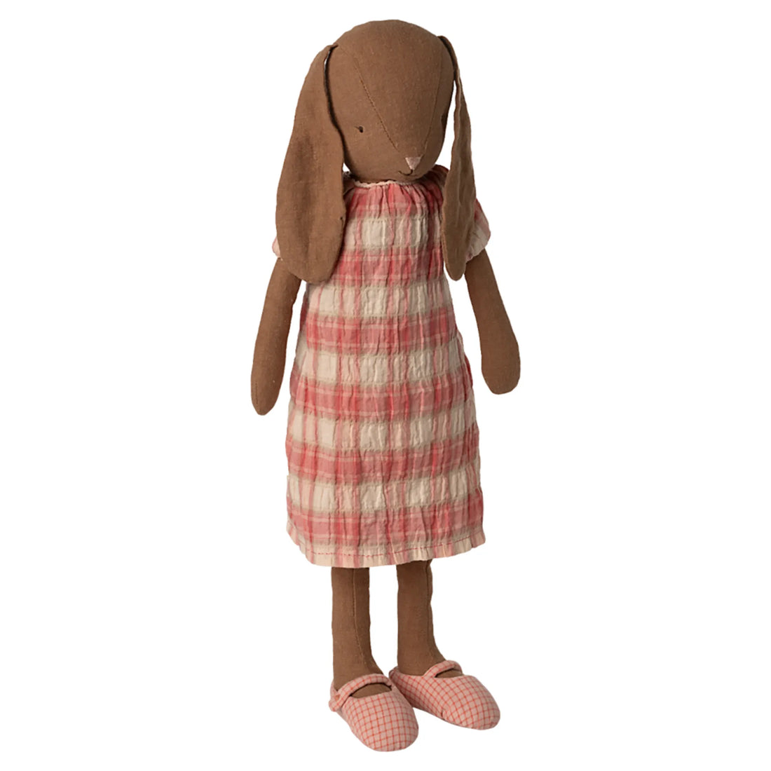 Maileg Hase Mädchen Größe 3 schokobraun mit Karo Kleid