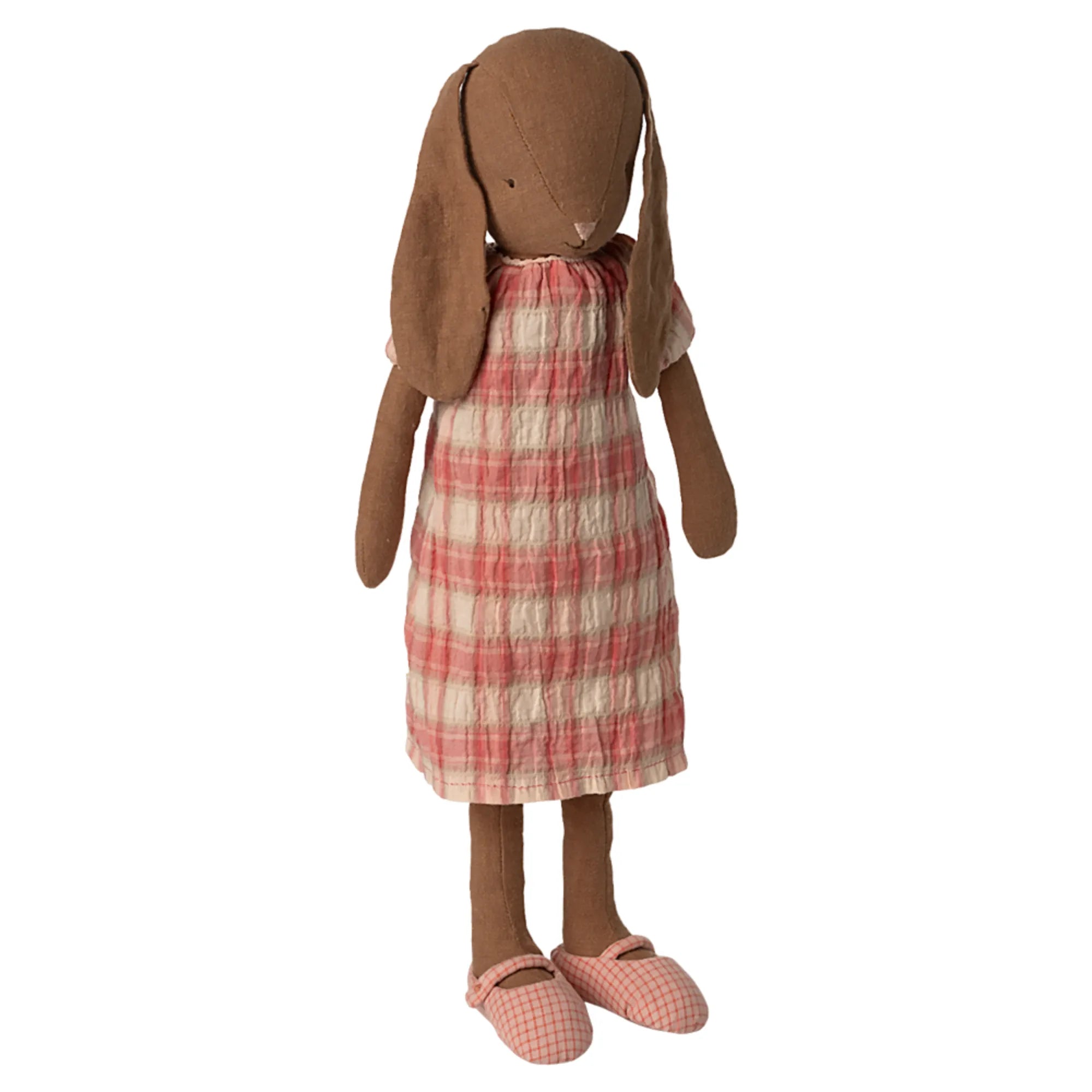 Maileg Hase Mädchen Größe 3 schokobraun mit Karo Kleid