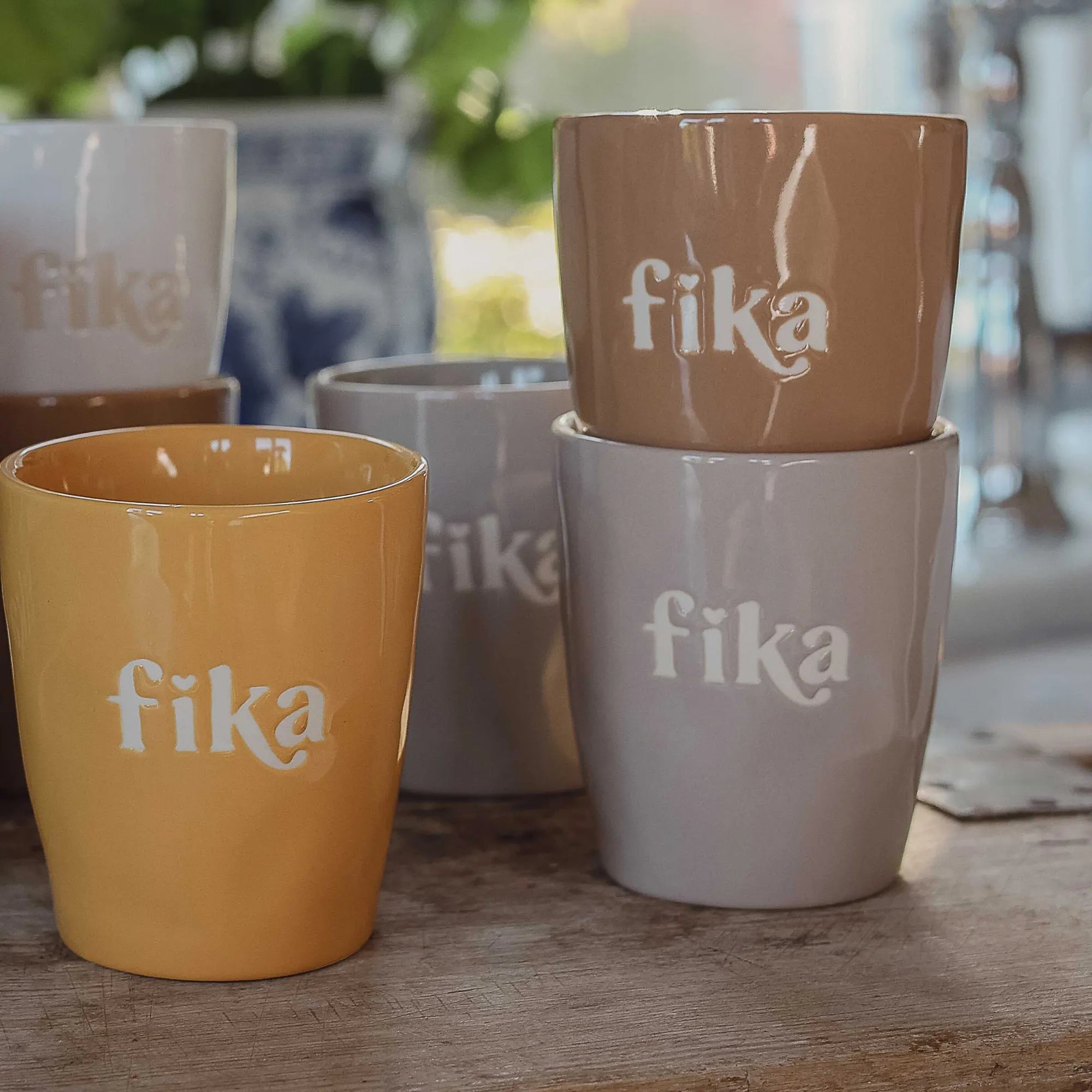 Majas Cottage Becher „Fika“ mokka braun 250 ml Keramik