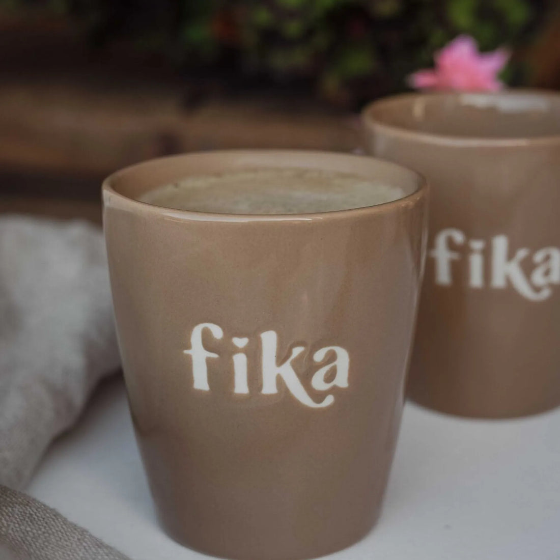 Majas Cottage Becher „Fika“ mokka braun 250 ml Keramik