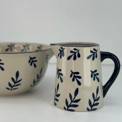 Miljögården Kanne aus Keramik "Mimmi" 12 cm handbedruckt