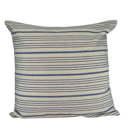 Miljögården Kissenbezug „Stria“ 45 x 45 cm blau gestreift maritim Leinenstruktur