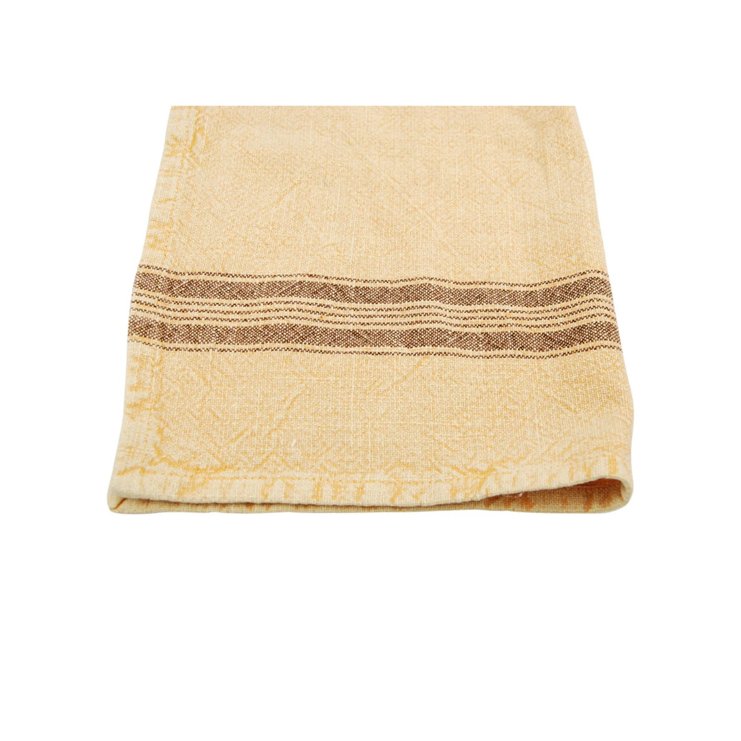 Stoffserviette Eya gelb aus Baumwolle 45 × 45 cm – Miljögården