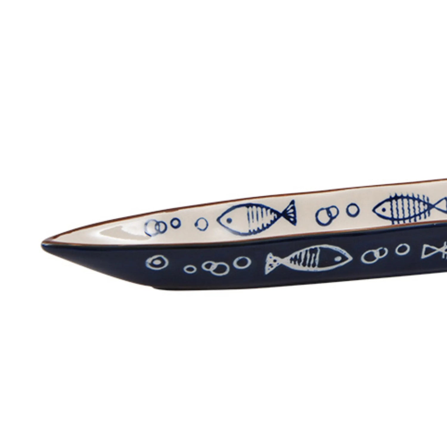 Servierschale „Ocean“ Fischform dunkelblau 36 cm Miljögården