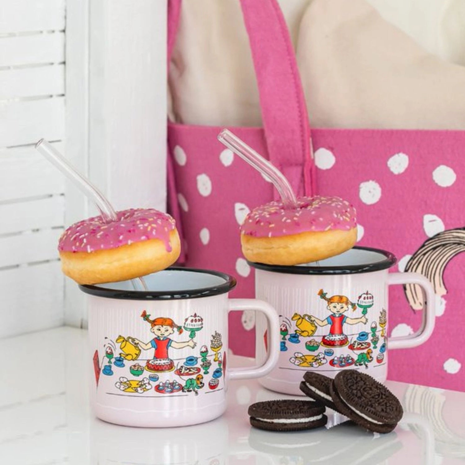 Muurla Tasse Emaille "Pippi Langstrumpf hat Geburtstag" 370 ml