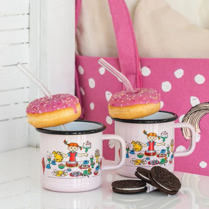 Muurla Tasse Emaille "Pippi Langstrumpf hat Geburtstag" 370 ml