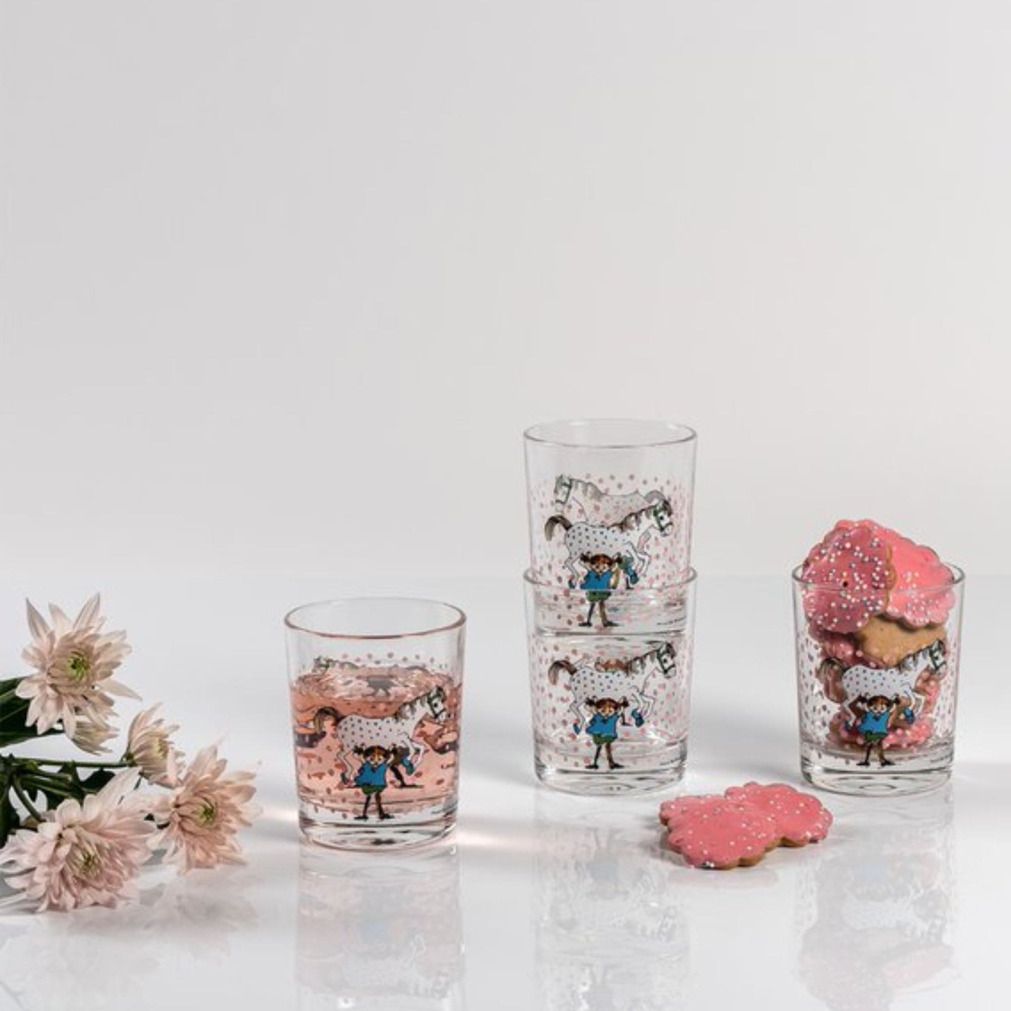 Muurla Trinkglas „Pippi Langstrumpf mit Pferd“ 0,2 L