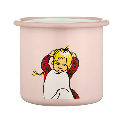 Muurla Emaille Tasse „Ida aus Lönneberga“ 250 ml rosa