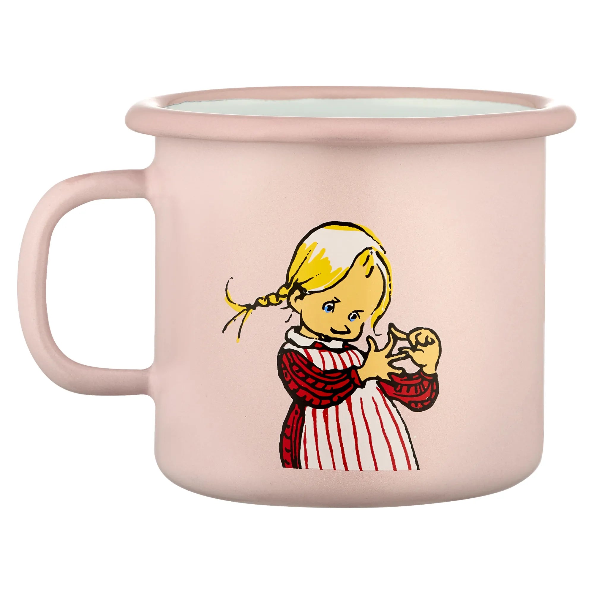 Muurla Emaille Tasse „Ida aus Lönneberga“ 250 ml rosa