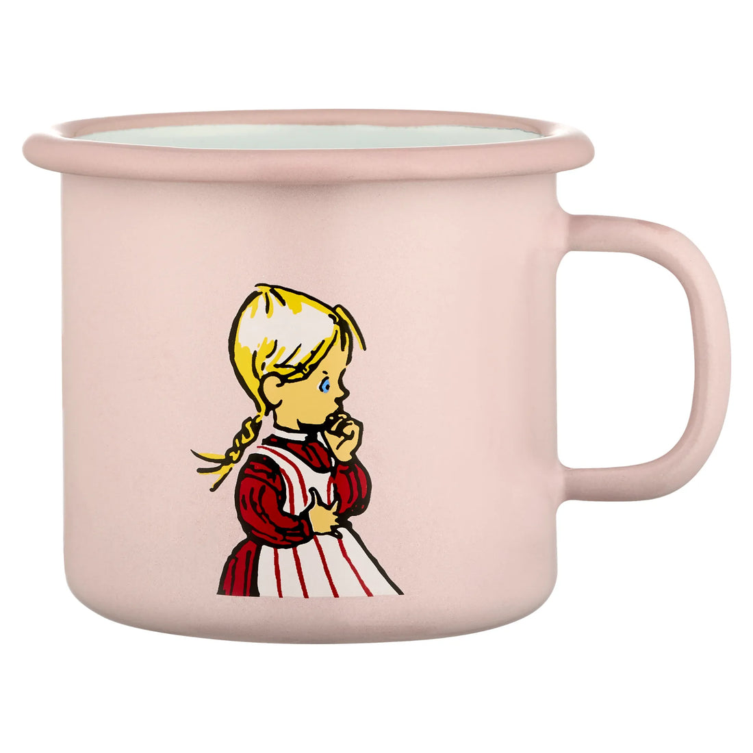 Muurla Emaille Tasse „Ida aus Lönneberga“ 250 ml rosa