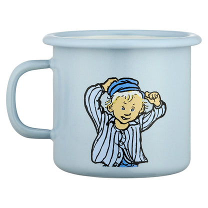 Muurla Emaille Tasse „Michel aus Lönneberga“ hellblau 250 ml
