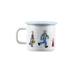 Muurla Tasse Emaille "Michel und die Katthult Familie" 370 ml