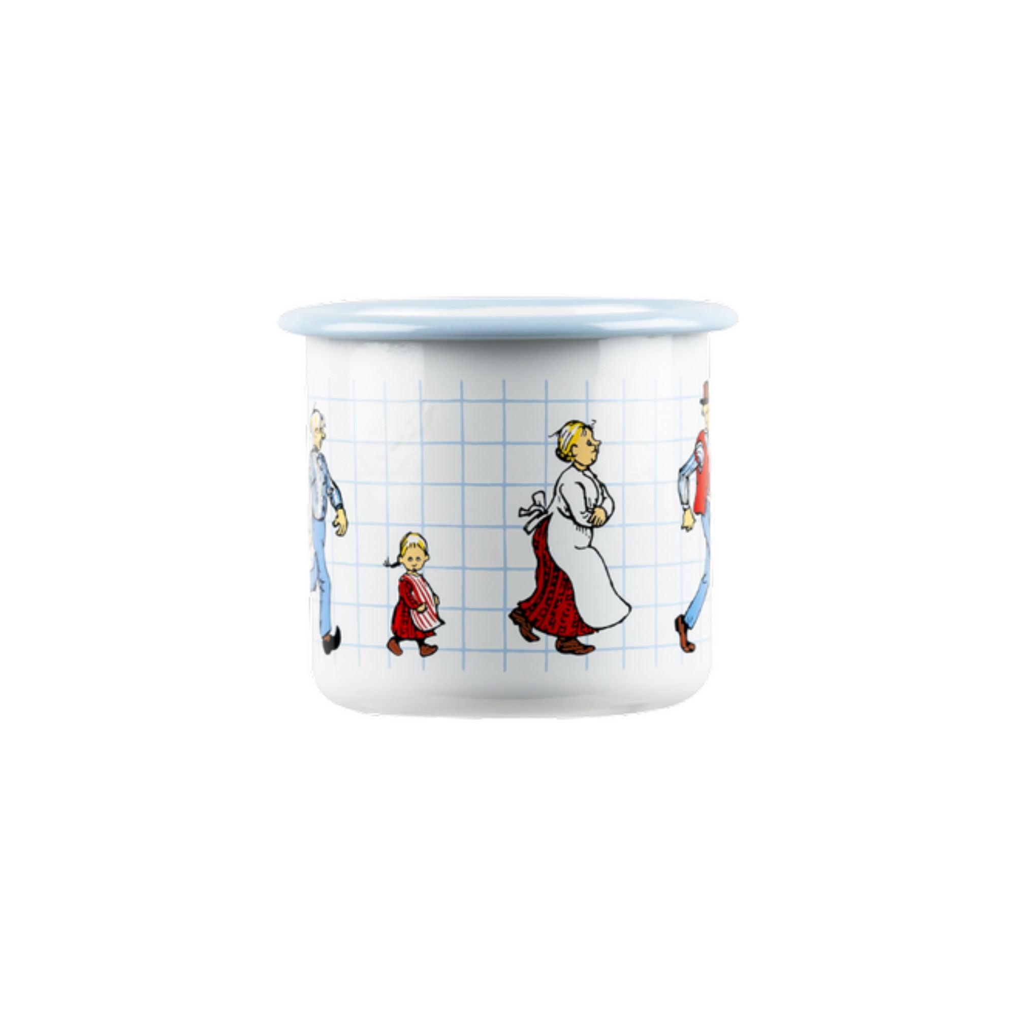 Muurla Tasse Emaille "Michel und die Katthult Familie" 370 ml
