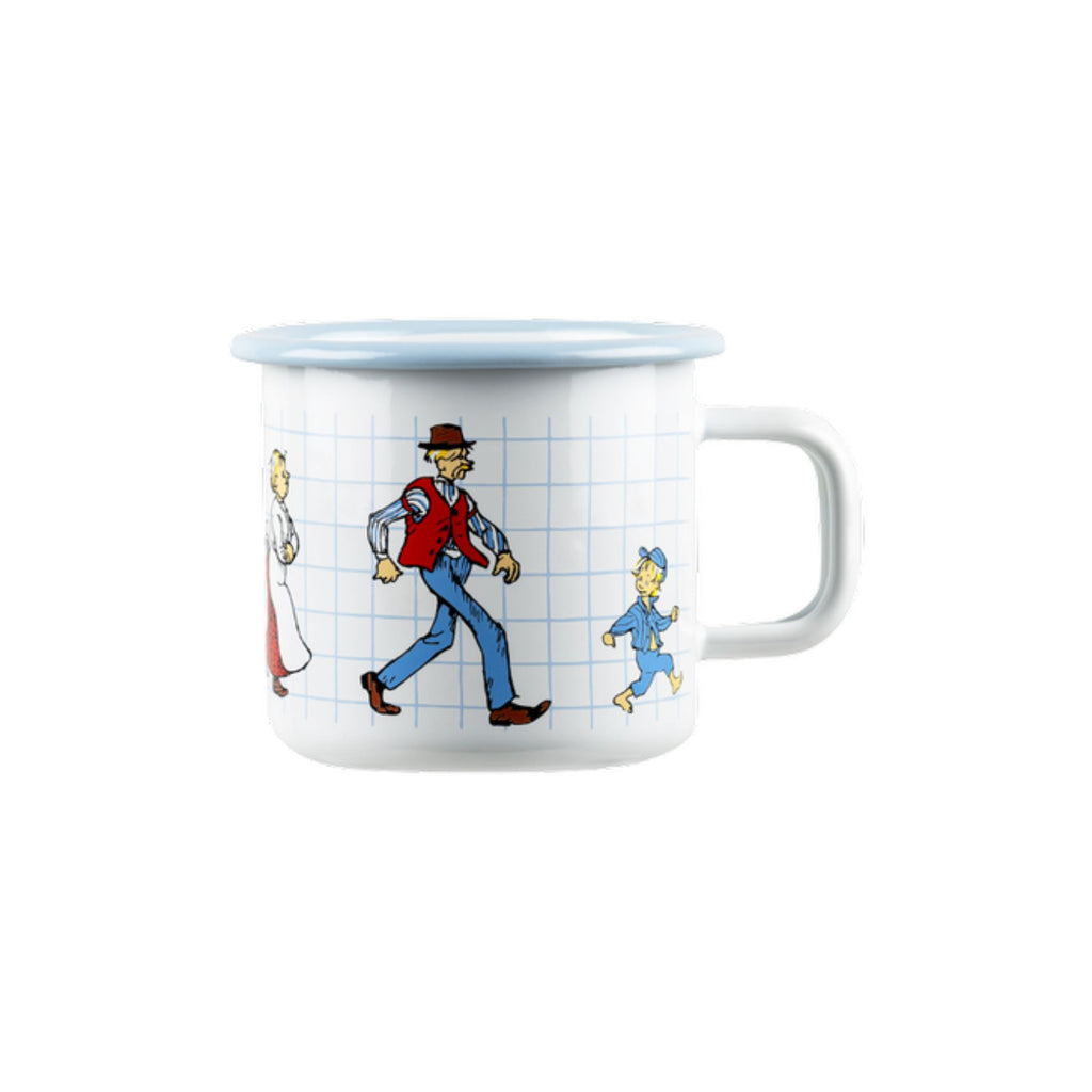 Muurla Tasse Emaille "Michel und die Katthult Familie" 370 ml