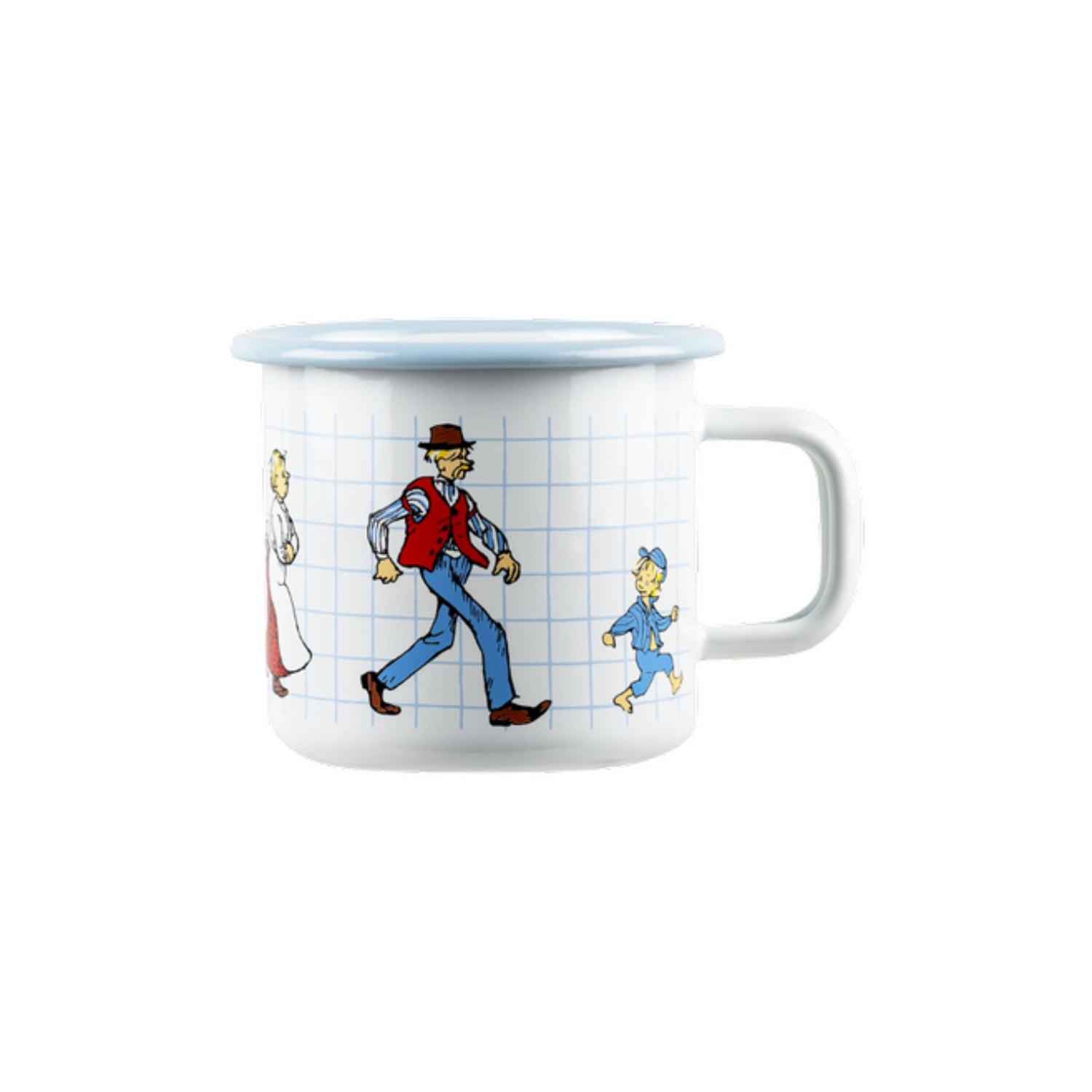 Muurla Tasse Emaille "Michel und die Katthult Familie" 370 ml