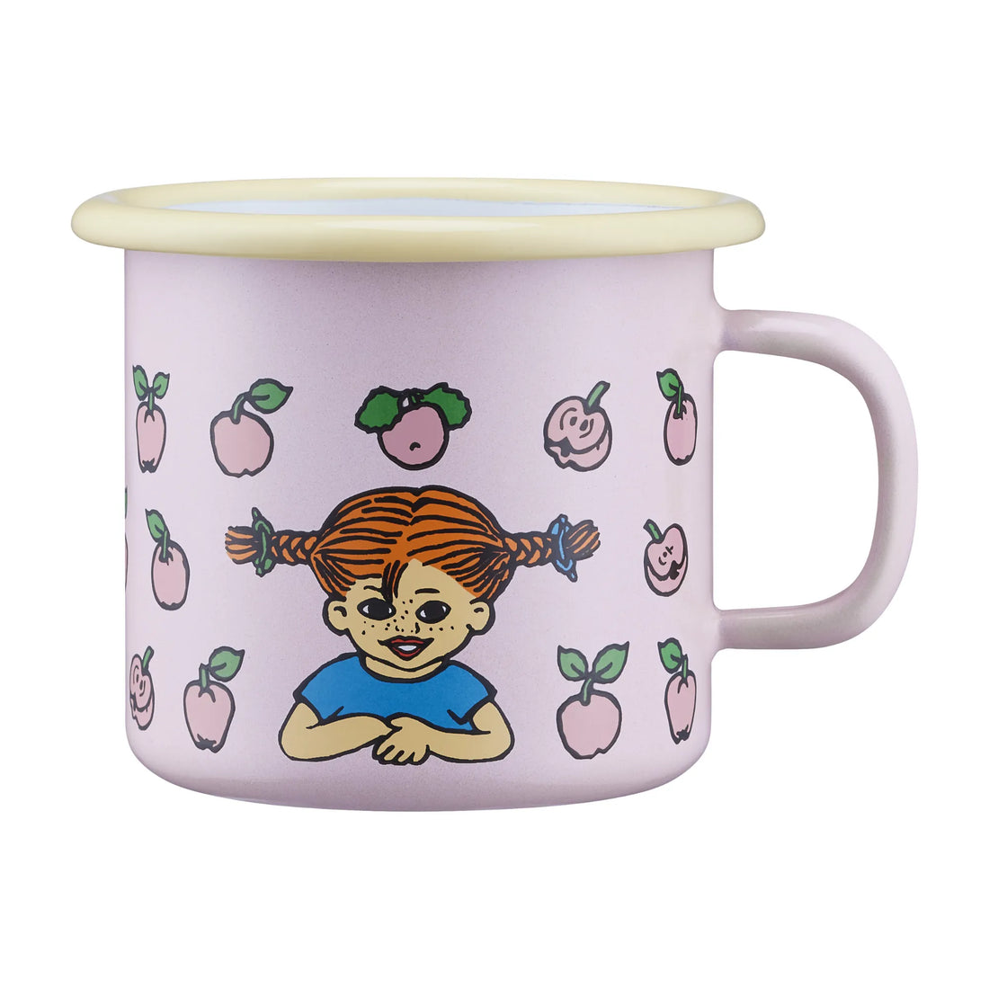 Muurla Pippi Langstrumpf Emaille Tasse „Früchte“ 250 ml