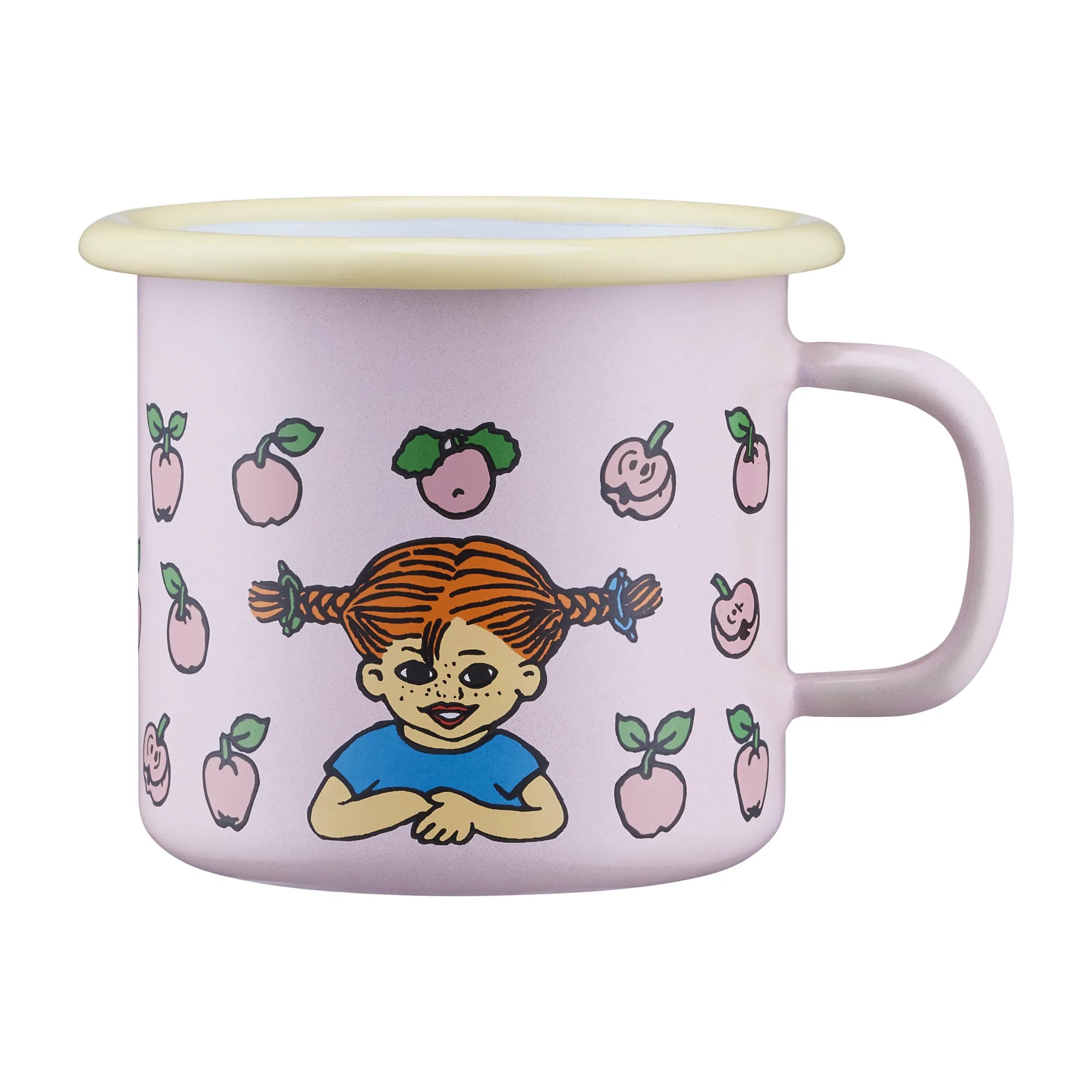 Muurla Pippi Langstrumpf Emaille Tasse „Früchte“ 250 ml