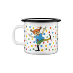 Muurla Emaille Tasse „Pippi Langstrumpf Hopsasa“ 250 ml bunt