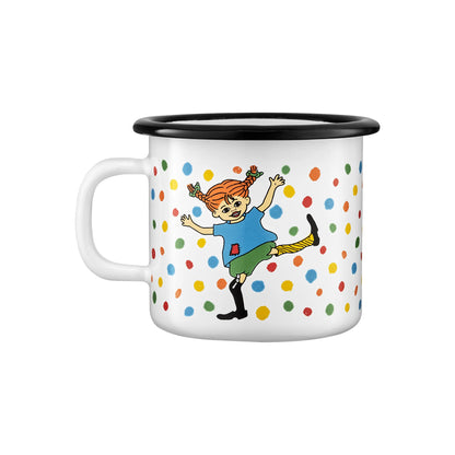 Muurla Emaille Tasse „Pippi Langstrumpf Hopsasa“ 250 ml bunt