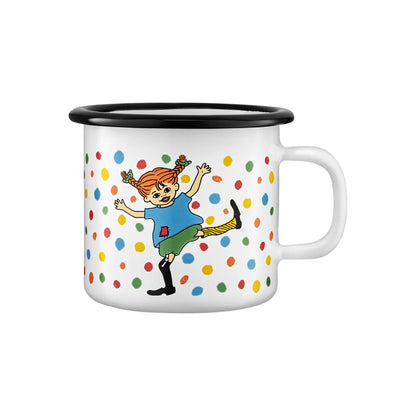 Muurla Emaille Tasse „Pippi Langstrumpf Hopsasa“ 250 ml bunt