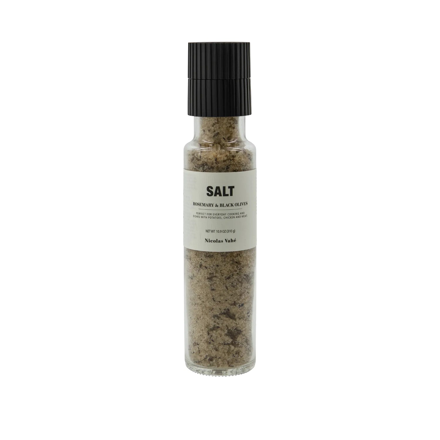 Nicolas Vahé Gewürzmühle Meersalz Rosmarin &amp; schwarze Oliven 310 g