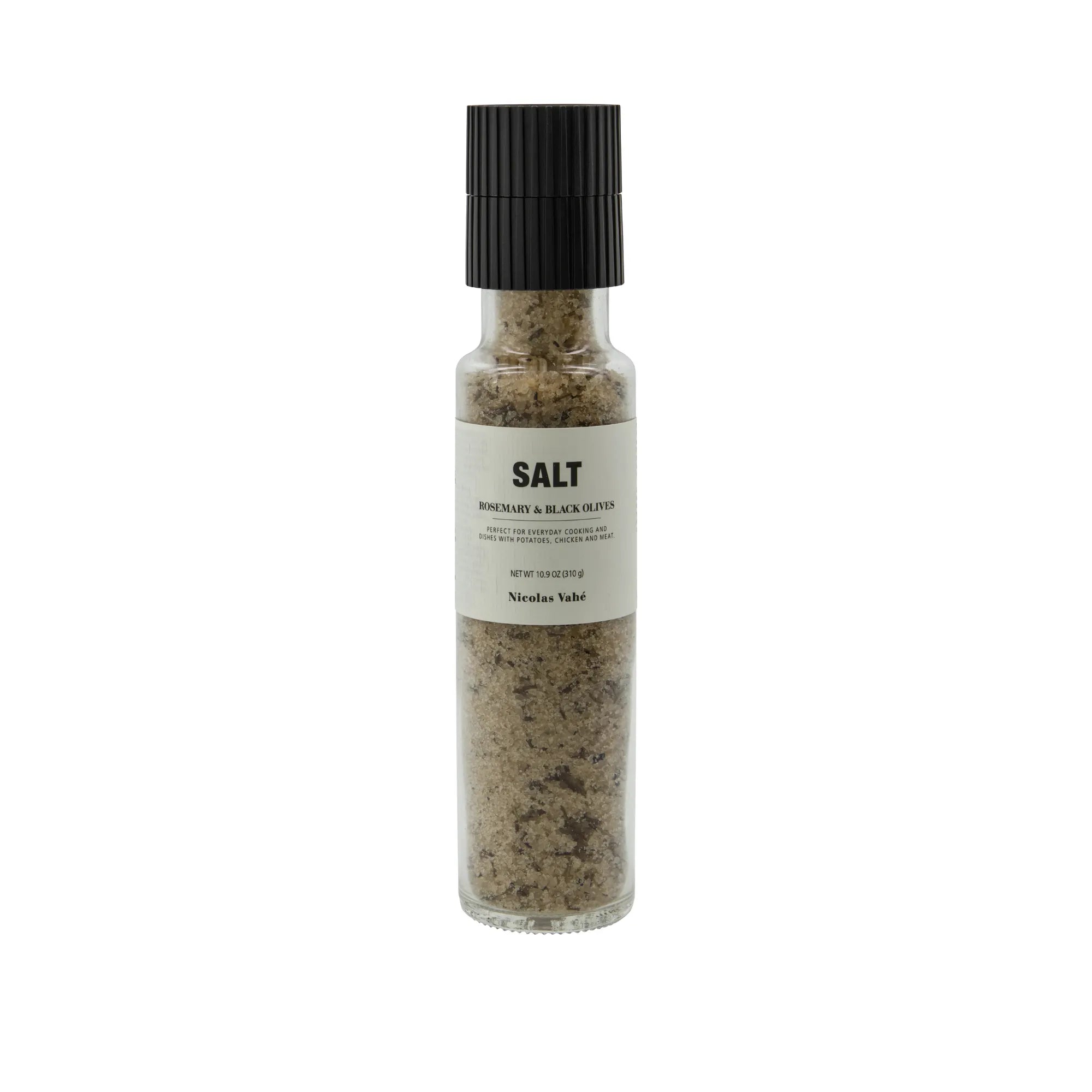 Nicolas Vahé Gewürzmühle Meersalz Rosmarin &amp; schwarze Oliven 310 g