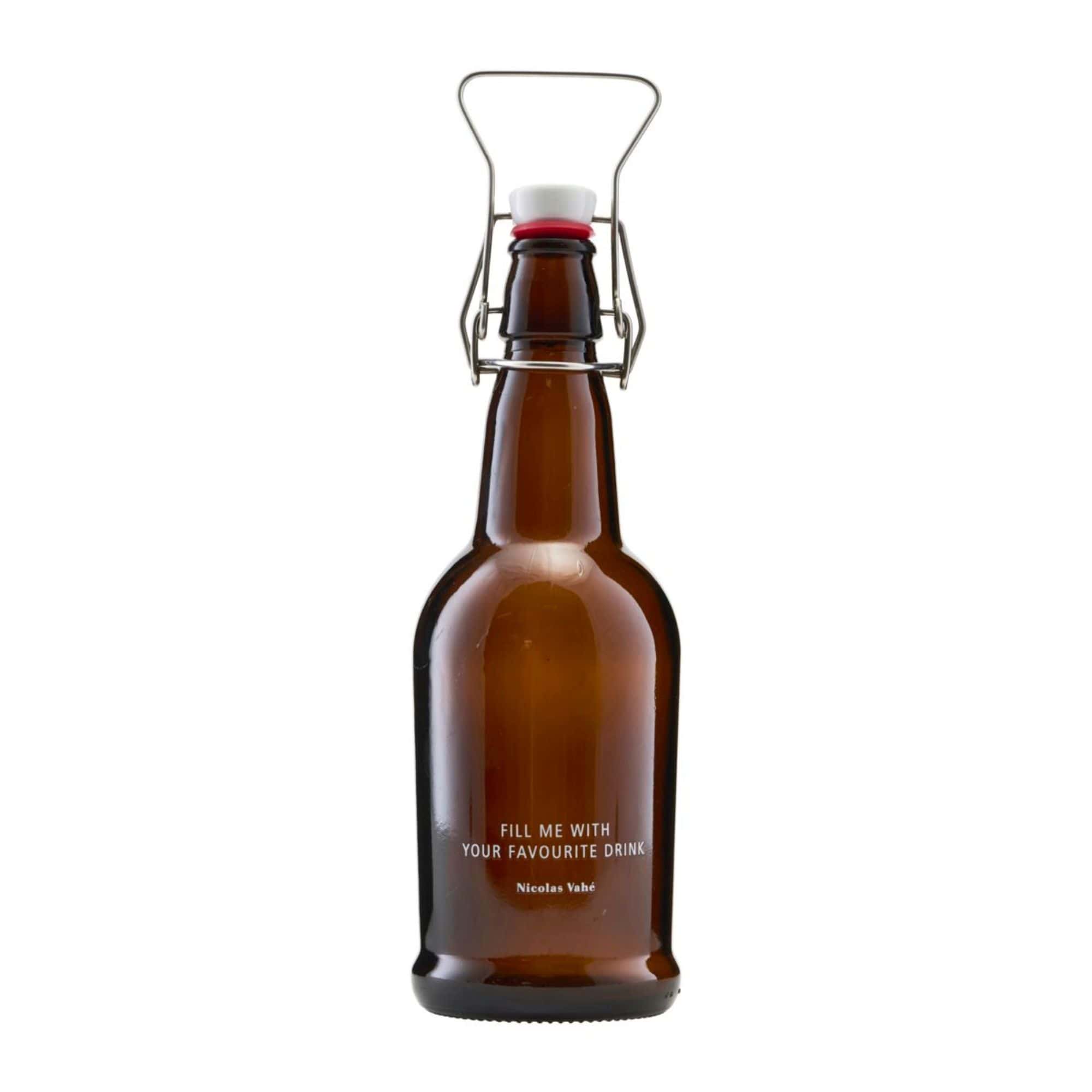 Nicolas Vahé Glasflasche mit Bügelverschluss 420 ml braun