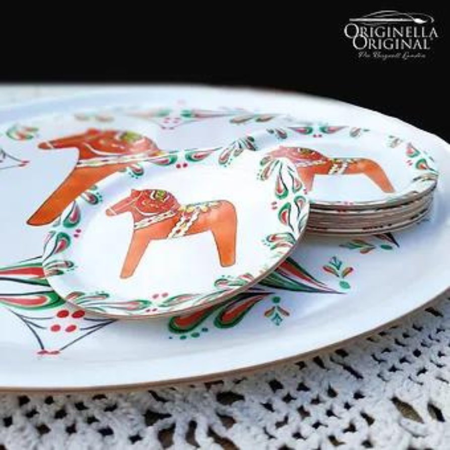 Originella Original „Dalapferd“ Tablett Ø 38 cm