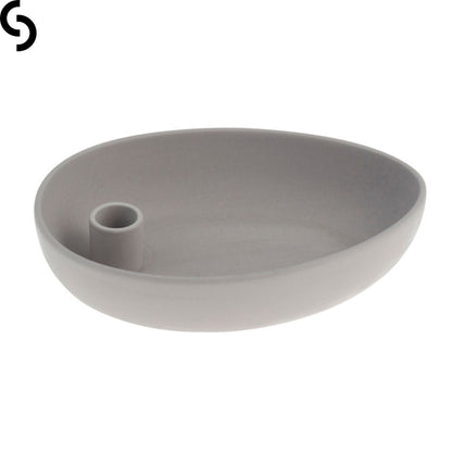 Storefactory „Lidatorp“ Kerzenhalter oval grau 21 cm