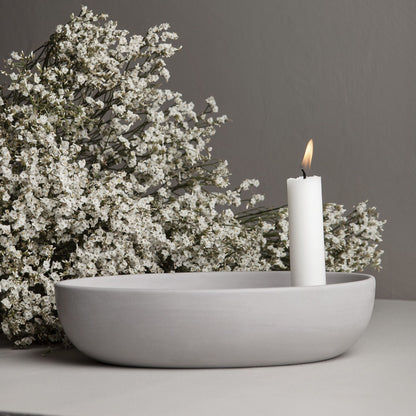 Storefactory „Lidatorp“ Kerzenhalter oval grau 21 cm