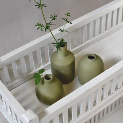 Storefactory gerade Vase "Albacken" grün 13 cm