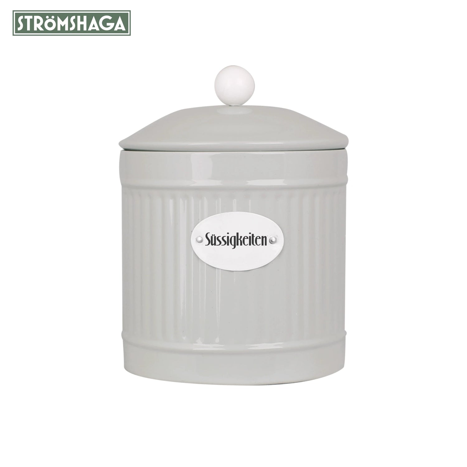 Strömshaga Vorratsdose „Hugo Süßigkeiten“ beige 16 cm