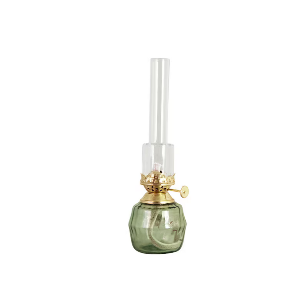 strömshaga petroleumlampe britta aus grünem glas 25 cm anna und ole shop